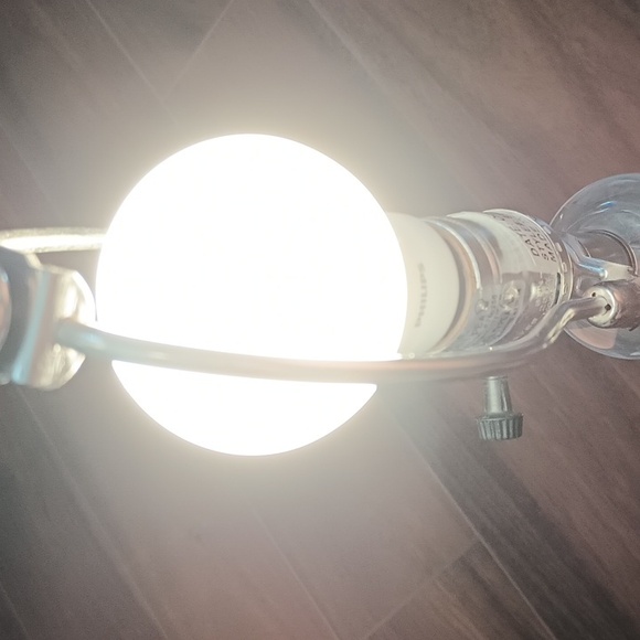 Lucite Stacked Sphere Clear 22" Lamp Works No Shade 9103-TM16 - Picture 5 of 8